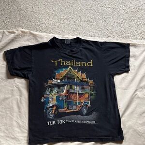 Thailand Tuk Tuk Graphic Men's Tee - Black